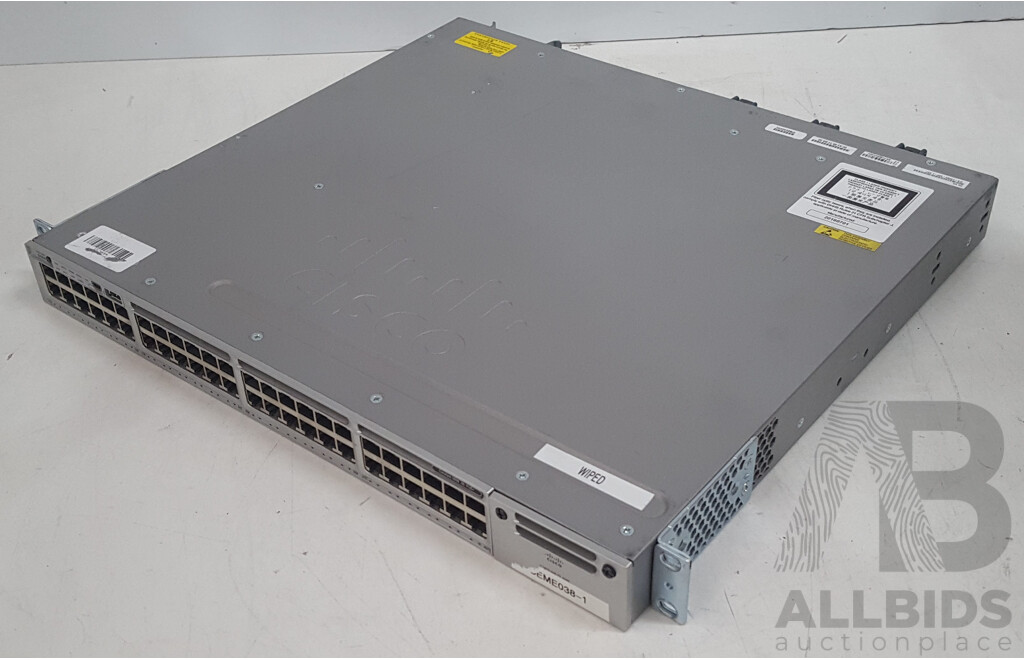 Cisco (WS-C3850-48P-L) Catalyst 3850 48 PoE+ 48-Port Gigabit Switch