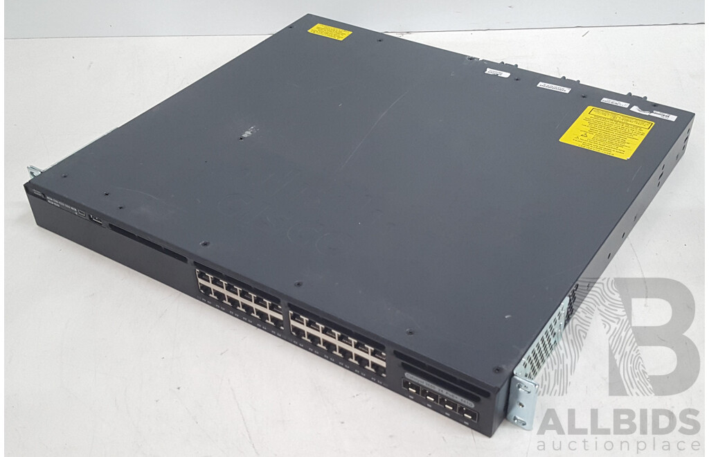 Cisco (WS-C3650-24PS-S) Catalyst 3650 24 PoE+ 4X1G 24-Port Gigabit Ethernet Switch