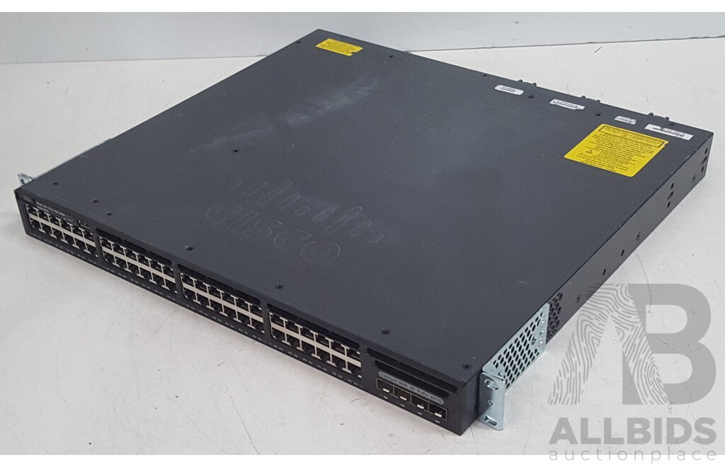 Cisco (WS-C3650-48PS-S) Catalyst 3650 48 PoE+ 4X1G 48-Port Gigabit Ethernet Switch