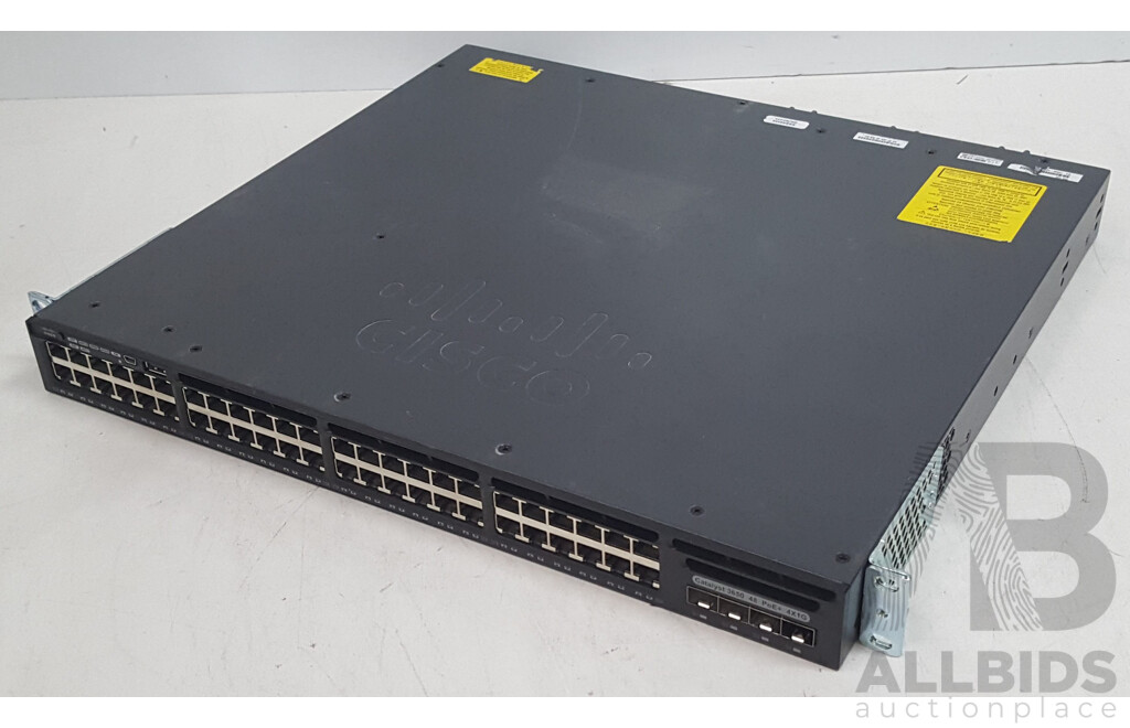 Cisco (WS-C3650-48PS-S) Catalyst 3650 48 PoE+ 4X1G 48-Port Gigabit Ethernet Switch