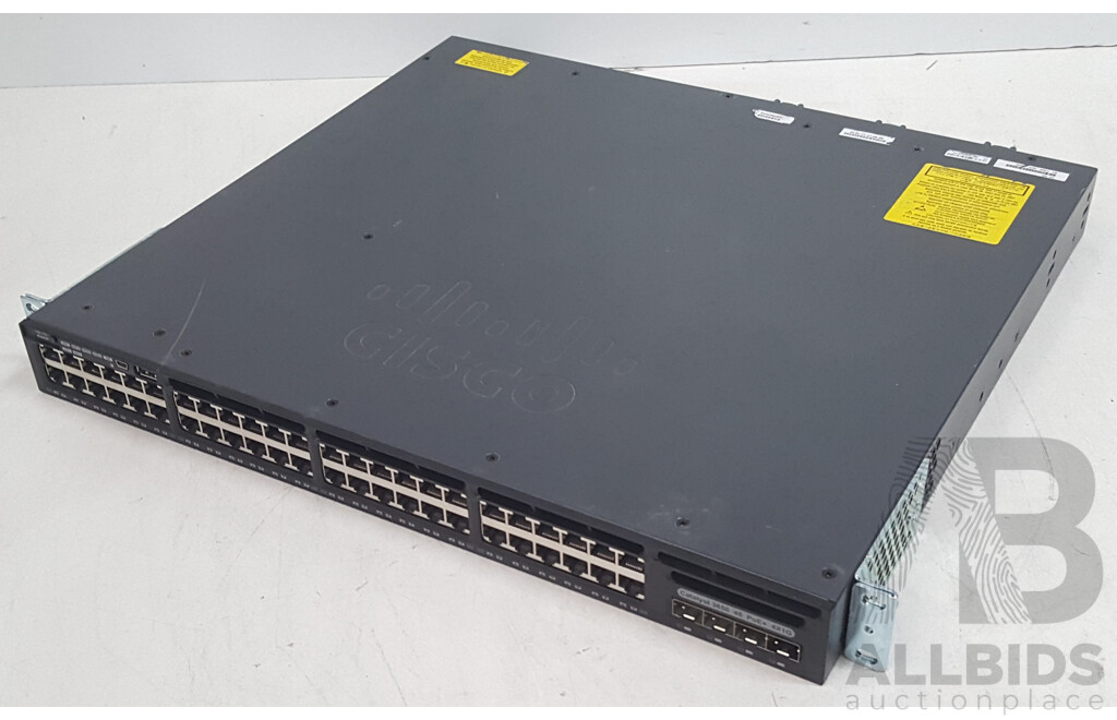 Cisco (WS-C3650-48PS-S) Catalyst 3650 48 PoE+ 4X1G 48-Port Gigabit Ethernet Switch