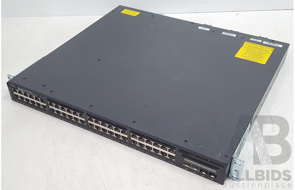 Cisco (WS-C3650-48PS-S) Catalyst 3650 48 PoE+ 4X1G 48-Port Gigabit Ethernet Switch