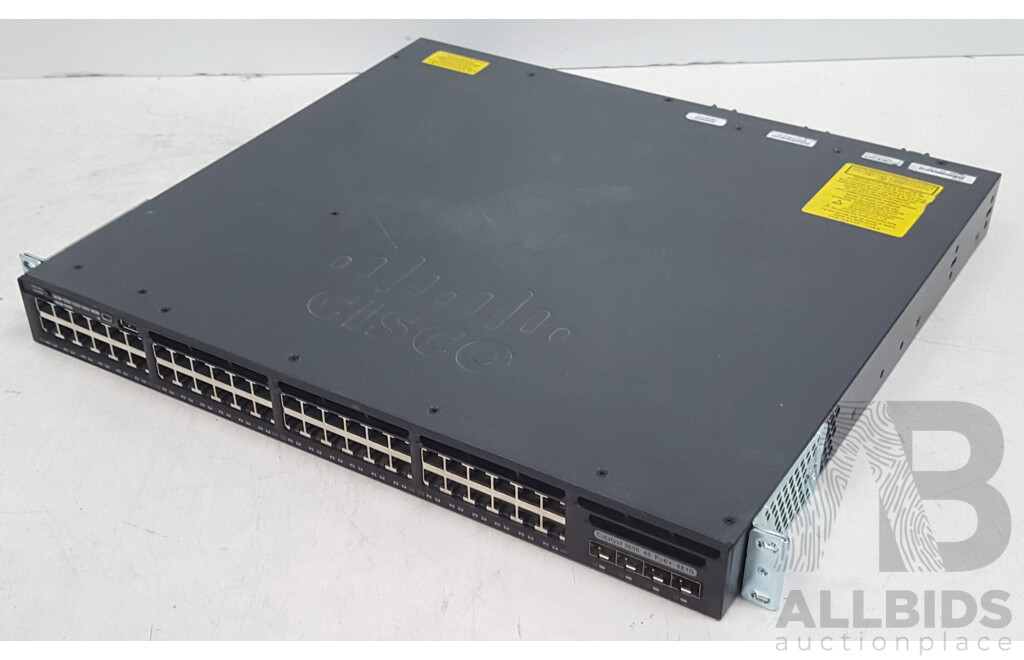 Cisco (WS-C3650-48PS-S) Catalyst 3650 48 PoE+ 4X1G 48-Port Gigabit Ethernet Switch