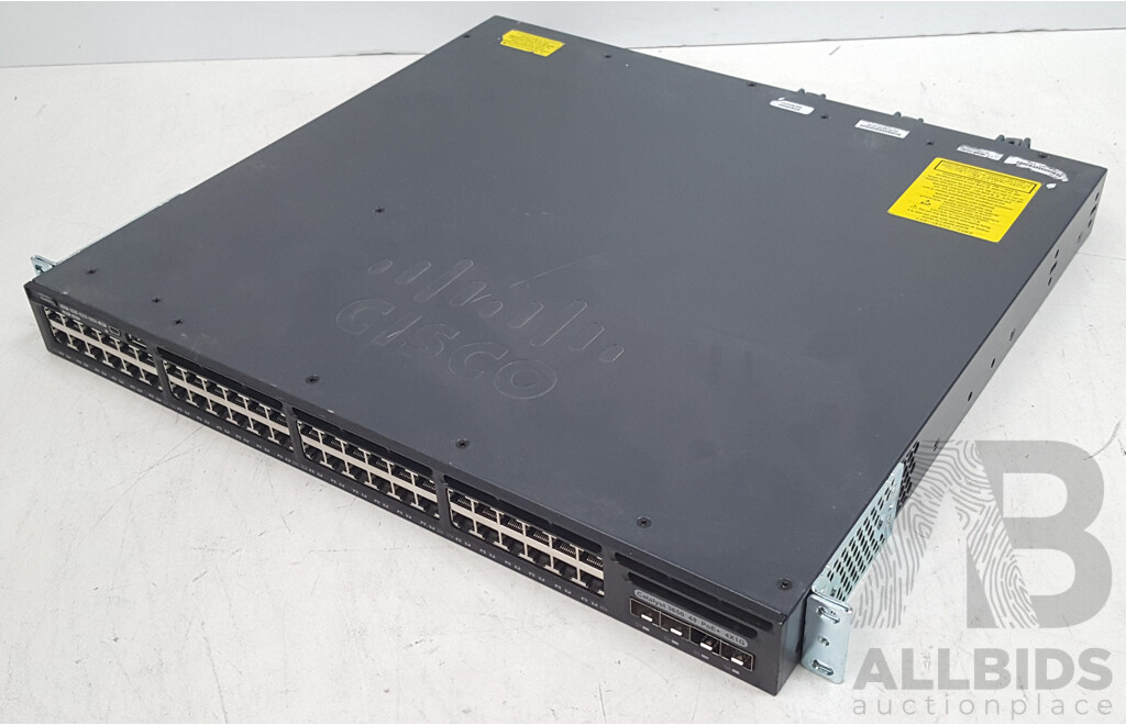 Cisco (WS-C3650-48PS-S) Catalyst 3650 48 PoE+ 4X1G 48-Port Gigabit Ethernet Switch