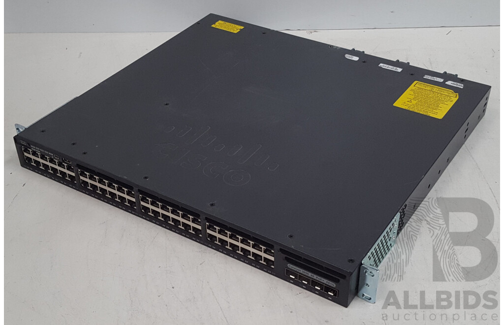 Cisco (WS-C3650-48PS-S) Catalyst 3650 48 PoE+ 4X1G 48-Port Gigabit Ethernet Switch