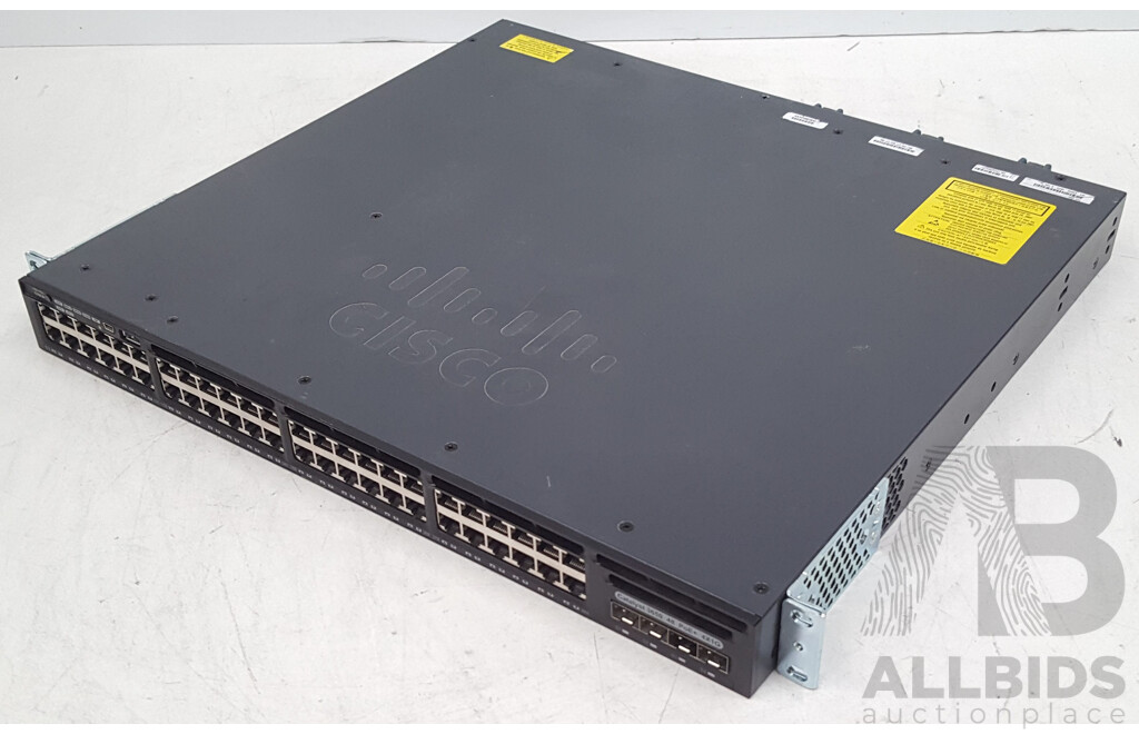 Cisco (WS-C3650-48PS-S) Catalyst 3650 48 PoE+ 4X1G 48-Port Gigabit Ethernet Switch