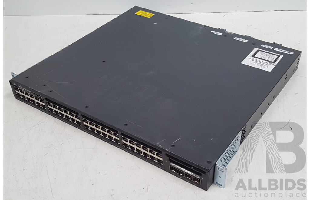 Cisco (WS-C3650-48PS-S) Catalyst 3650 48 PoE+ 4X1G 48-Port Gigabit Ethernet Switch