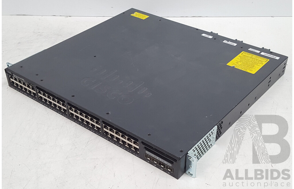 Cisco (WS-C3650-48PS-S) Catalyst 3650 48 PoE+ 4X1G 48-Port Gigabit Ethernet Switch