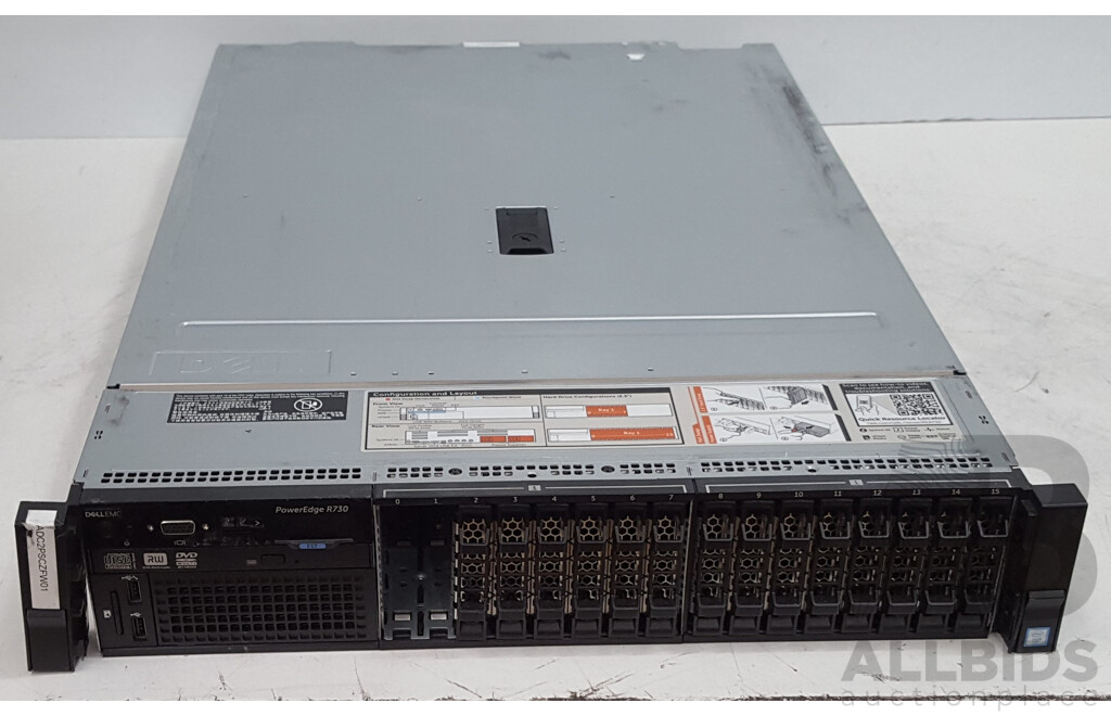 Dell EMC PowerEdge R730 Dual Intel Xeon (E5-2630 v4) 2.20GHz-3.10GHz 10-Core CPU 2RU Server w/ 16GB DDR4