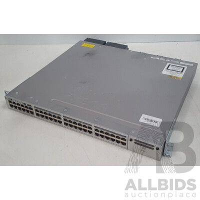 Cisco (WS-C3850-48F-S) Catalyst 3850 48 PoE+ 48-Port Gigabit Switch