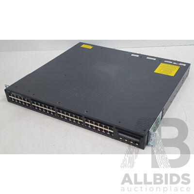 Cisco (WS-C3650-48PS-S) Catalyst 3650 48 PoE+ 4X1G 48-Port Gigabit Ethernet Switch