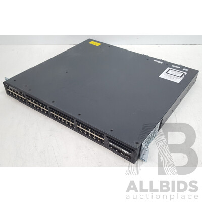 Cisco (WS-C3650-48PS-S) Catalyst 3650 48 PoE+ 4X1G 48-Port Gigabit Ethernet Switch