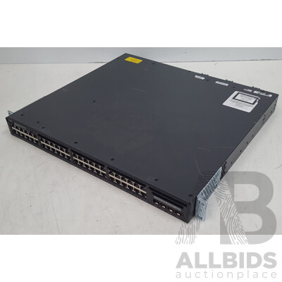 Cisco (WS-C3650-48PS-S) Catalyst 3650 48 PoE+ 4X1G 48-Port Gigabit Ethernet Switch