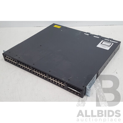 Cisco (WS-C3650-48PS-S) Catalyst 3650 48 PoE+ 4X1G 48-Port Gigabit Ethernet Switch