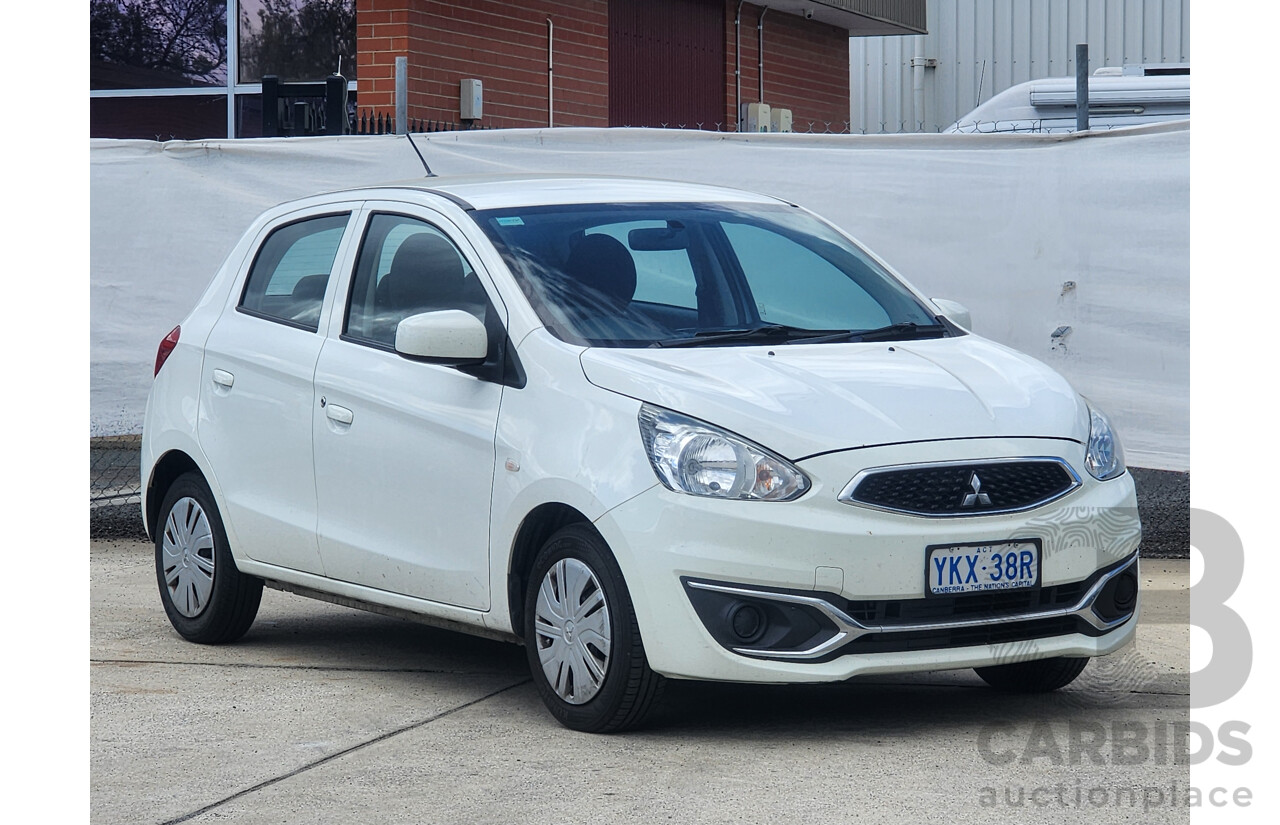 3/2016 Mitsubishi Mirage ES LA MY15 5d Hatchback White 1.2L