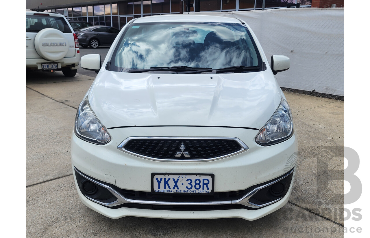 3/2016 Mitsubishi Mirage ES LA MY15 5d Hatchback White 1.2L