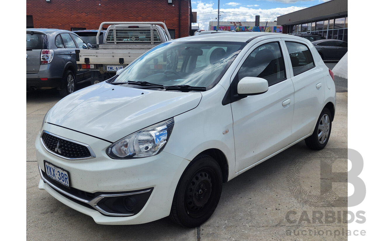 3/2016 Mitsubishi Mirage ES LA MY15 5d Hatchback White 1.2L