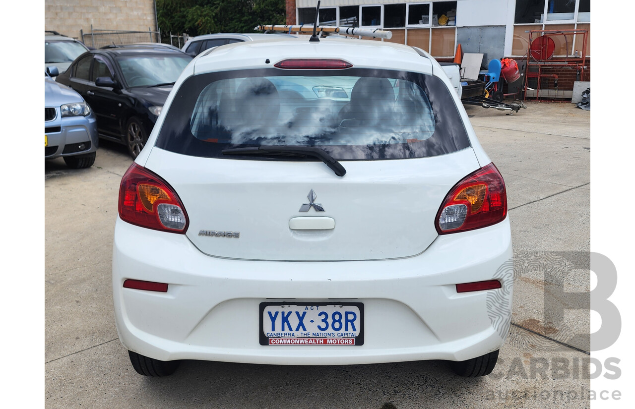 3/2016 Mitsubishi Mirage ES LA MY15 5d Hatchback White 1.2L