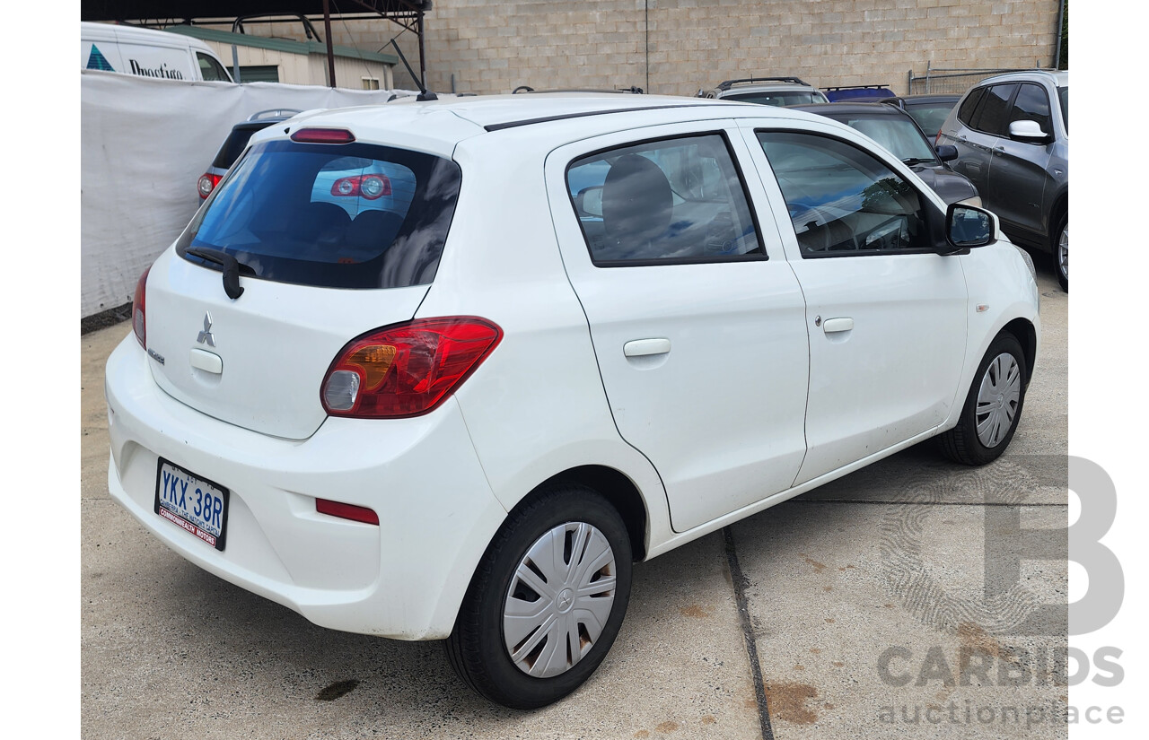 3/2016 Mitsubishi Mirage ES LA MY15 5d Hatchback White 1.2L