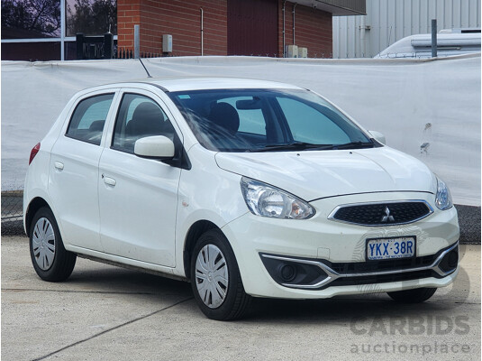 3/2016 Mitsubishi Mirage ES LA MY15 5d Hatchback White 1.2L