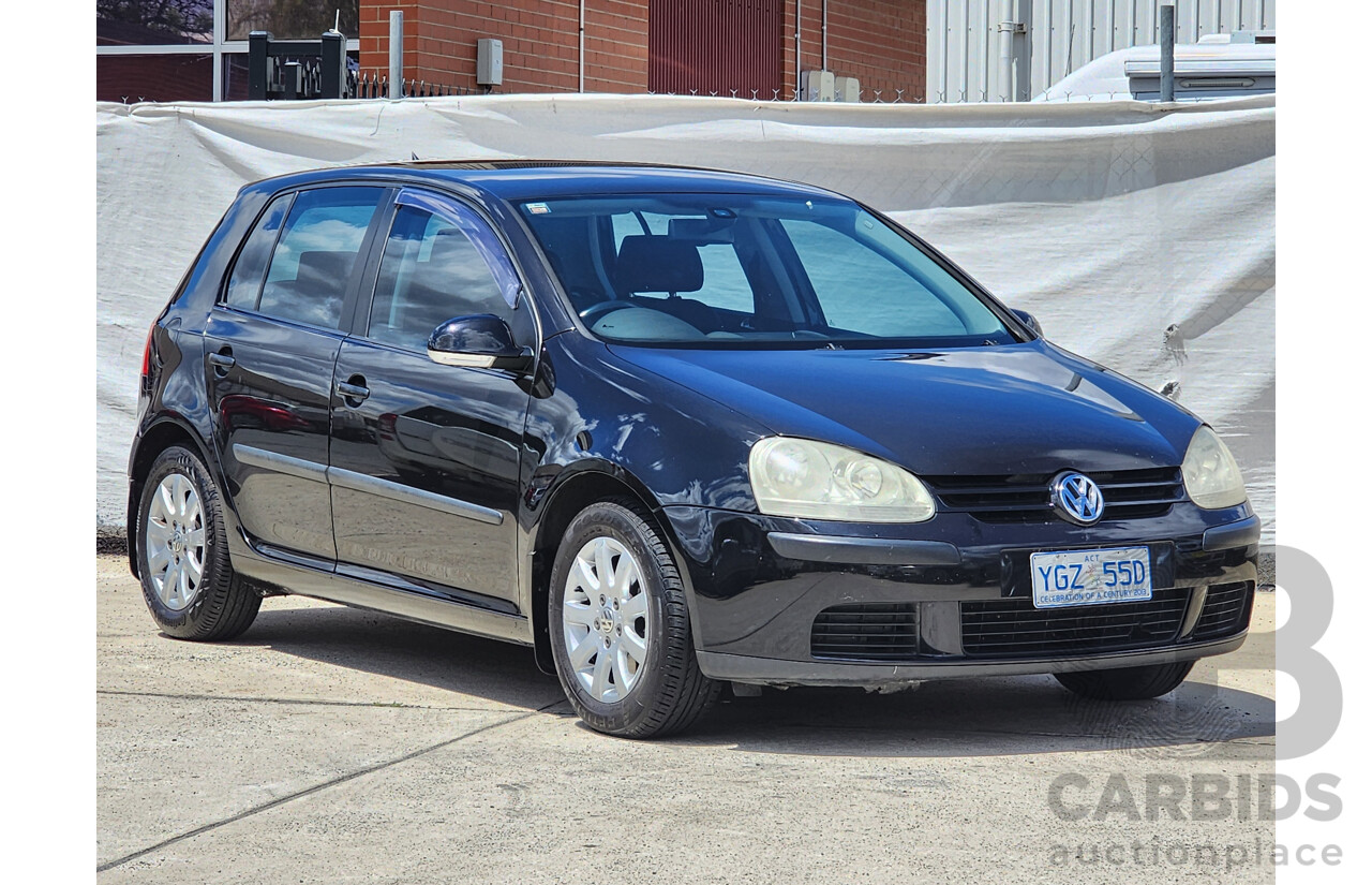 10/2005 Volkswagen Golf 1.9 TDI Comfortline 1K 5d Hatchback Black 1.9L