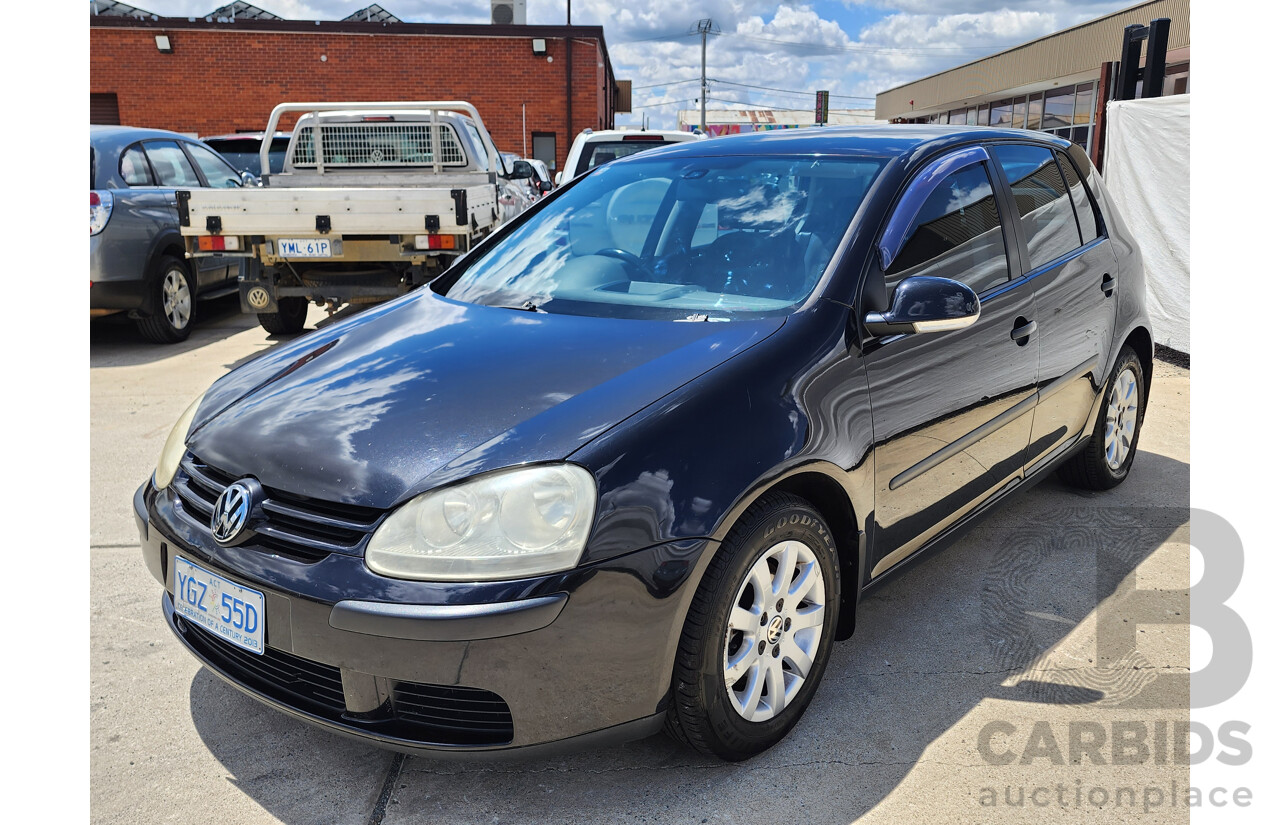 10/2005 Volkswagen Golf 1.9 TDI Comfortline 1K 5d Hatchback Black 1.9L