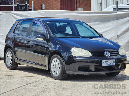 10/2005 Volkswagen Golf 1.9 TDI Comfortline 1K 5d Hatchback Black 1.9L