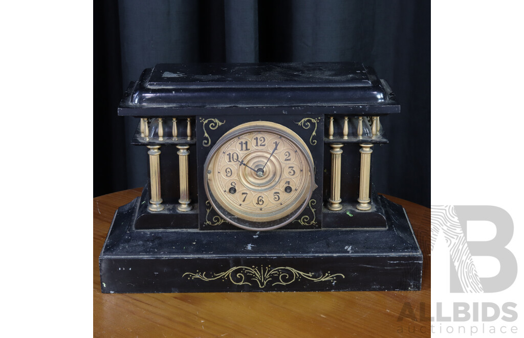 Victorian Slate Mantle Clock