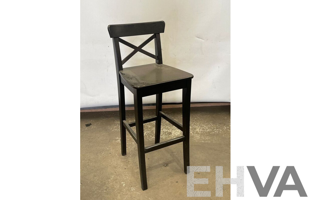 Ikea Ingolf Bar Stool with Backrest
