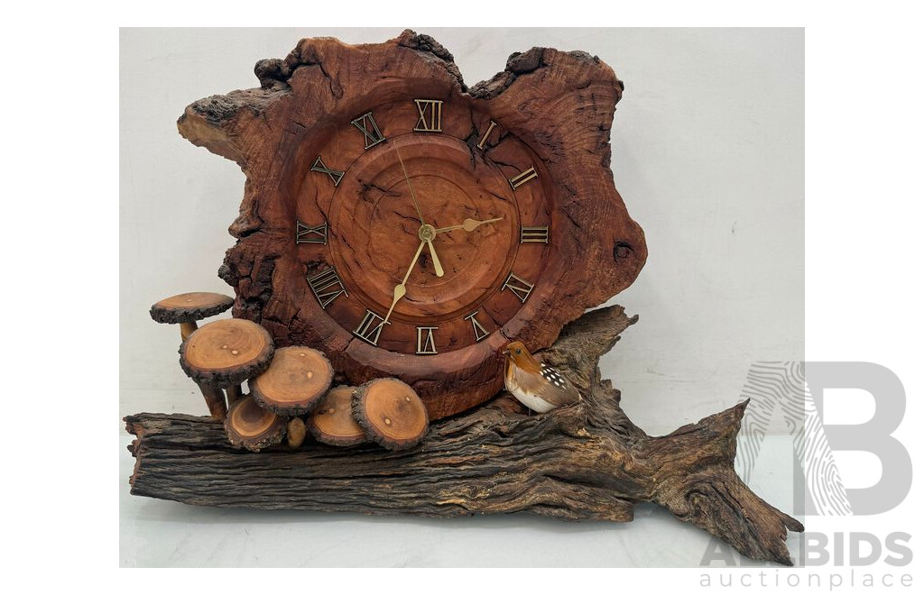 Vintage Wooden Tree Clock