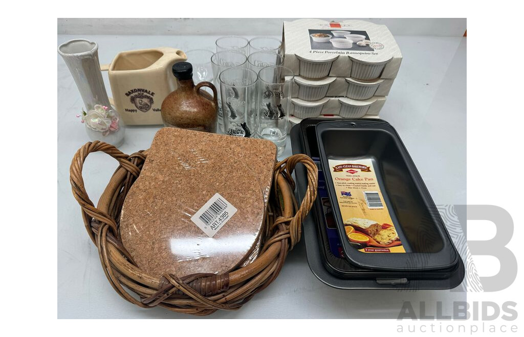 Assortment of Kitchenware and Decorative Pieces