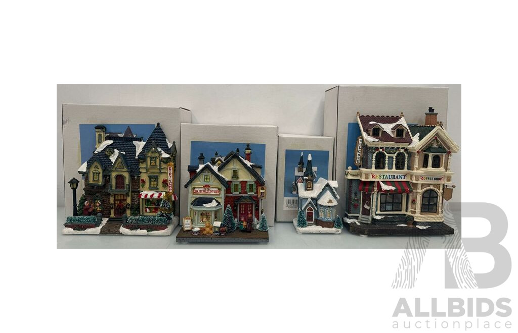 Lincraft Xmas Houses - Lot of 8