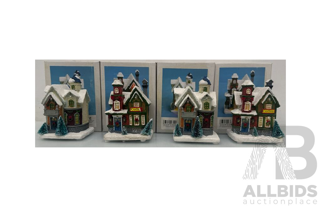 Lincraft Xmas Houses - Lot of 8