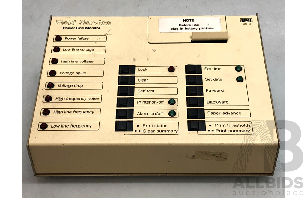 BMI GS-3 Field Service Power Line Monitor