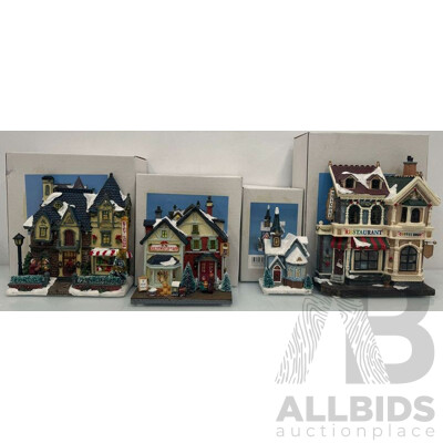 Lincraft Xmas Houses - Lot of 8