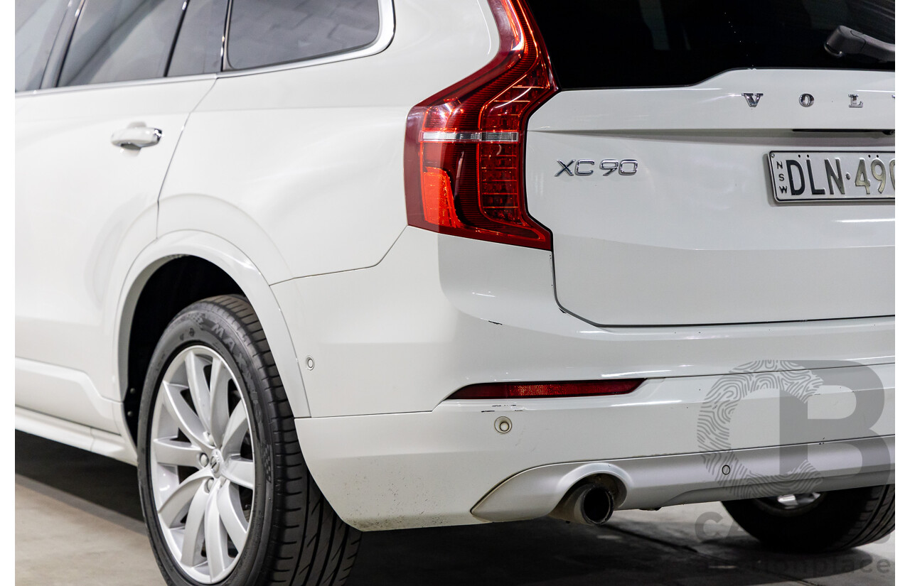 9/2015 Volvo XC90 T6 2.0 Momentum 256 MY16 4d Wagon Ice White Turbo Diesel 2.0L