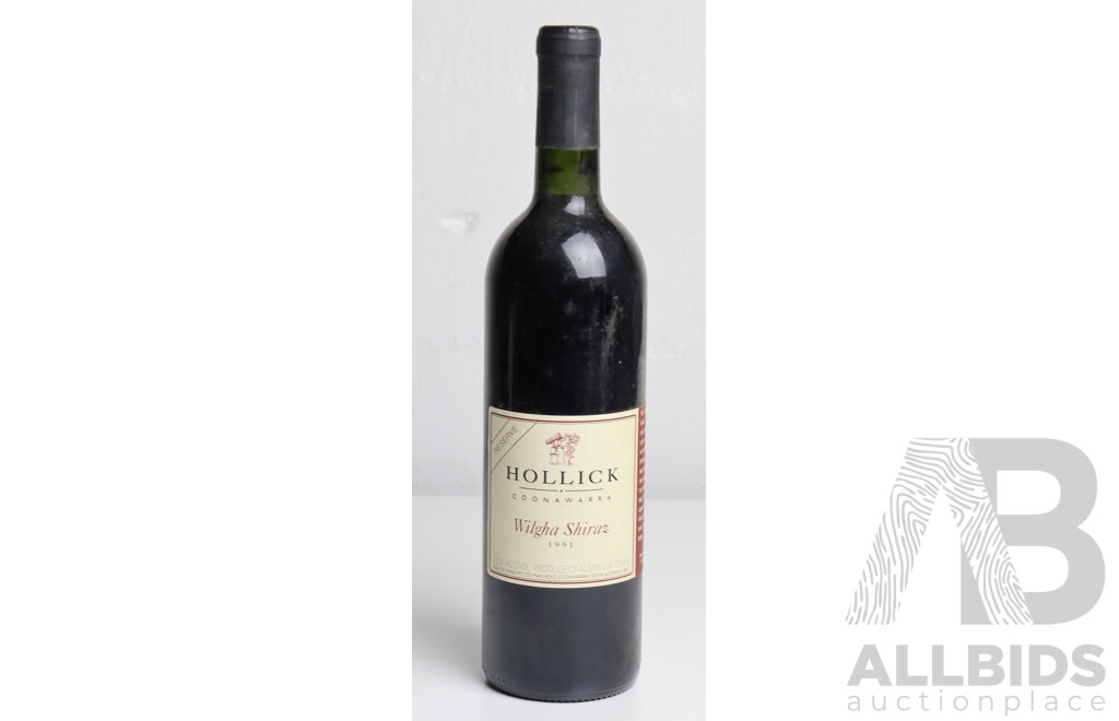 Hollick Coonawarra Reserve Wilgha Shiraz Vintage 1991