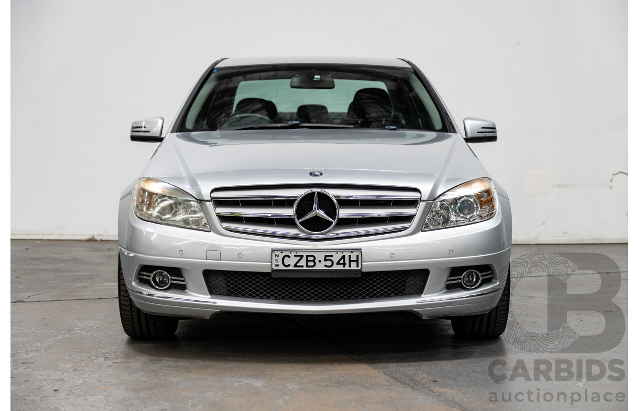 8/2009 Mercedes Benz C200 Kompressor Avantgarde W204 4d Sedan Iridium Silver Metallic Supercharged 1.8L