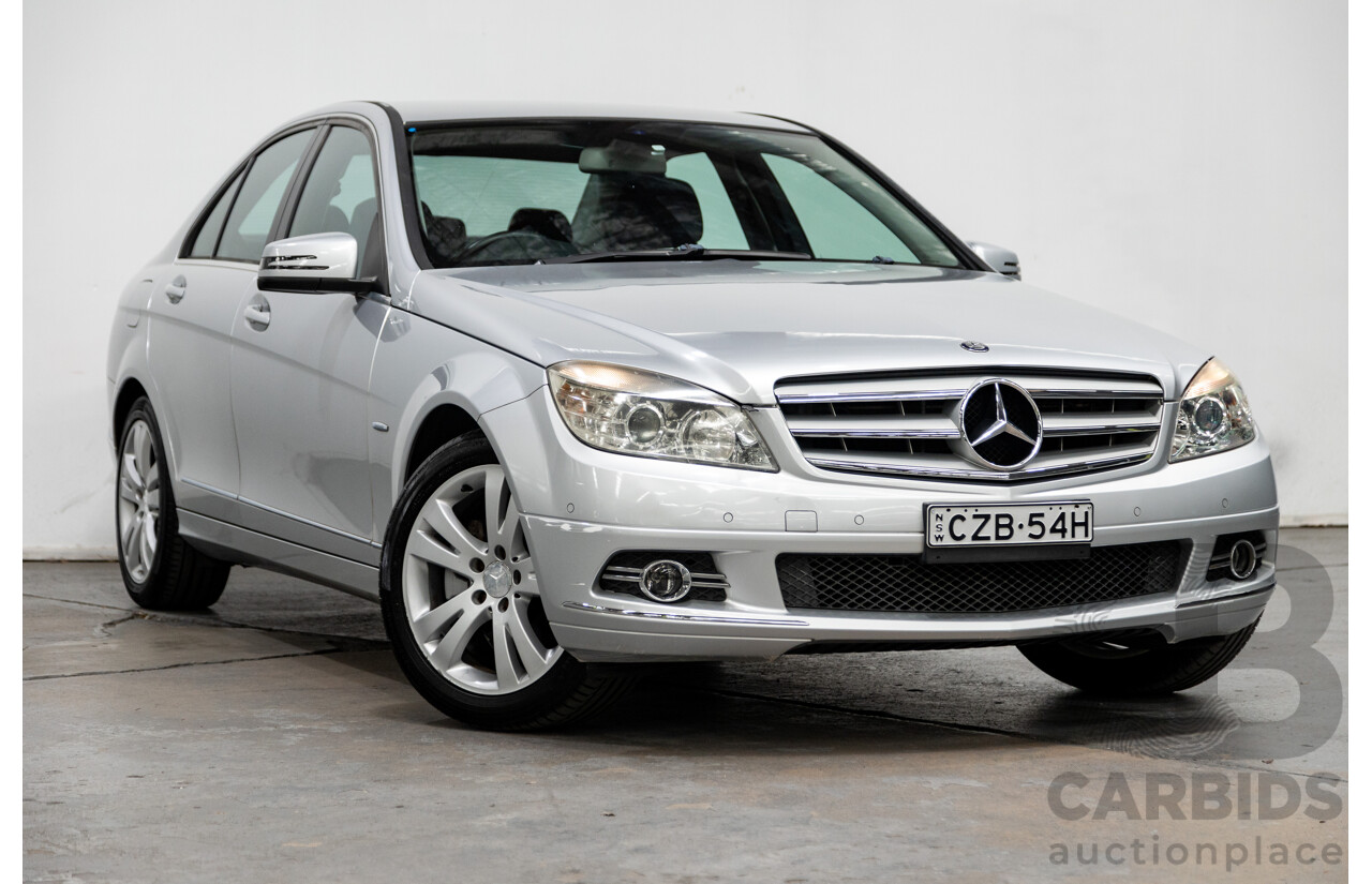 8/2009 Mercedes Benz C200 Kompressor Avantgarde W204 4d Sedan Iridium Silver Metallic Supercharged 1.8L