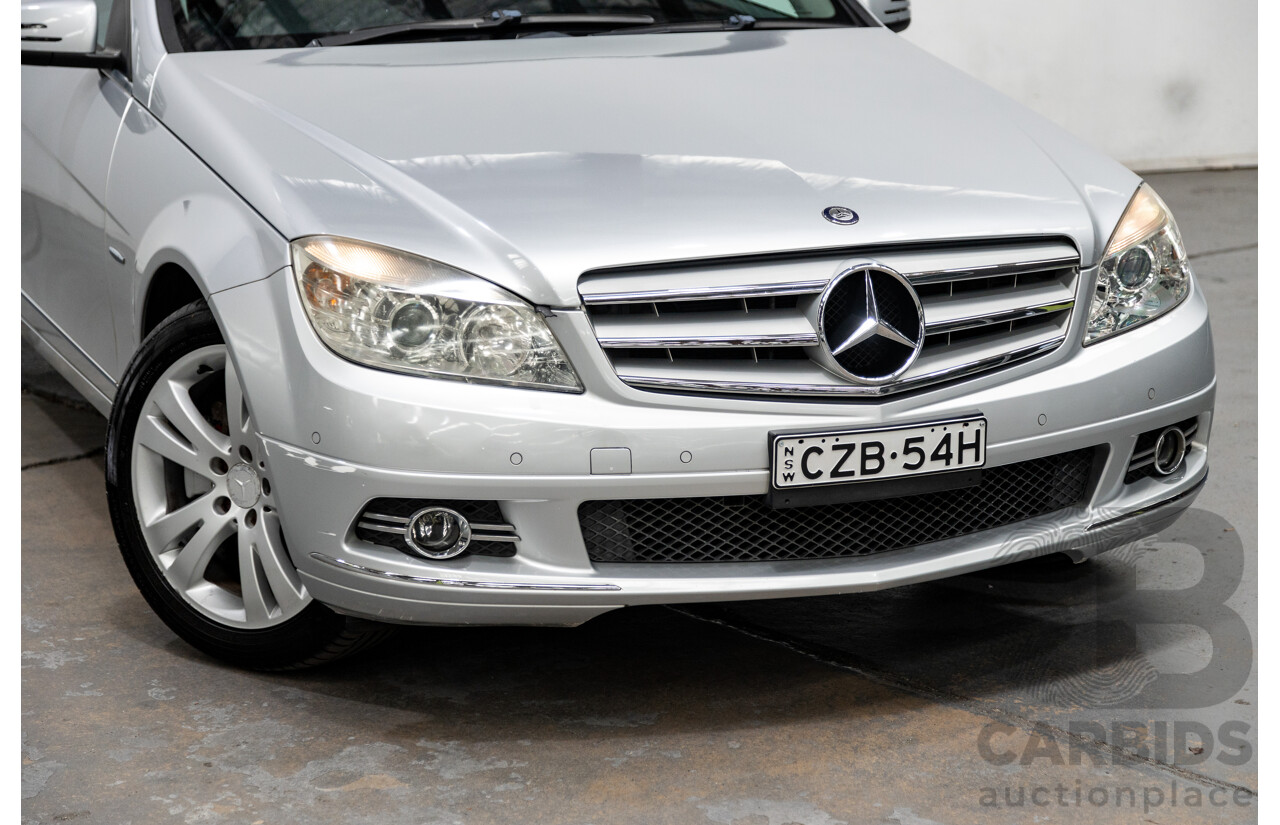 8/2009 Mercedes Benz C200 Kompressor Avantgarde W204 4d Sedan Iridium Silver Metallic Supercharged 1.8L