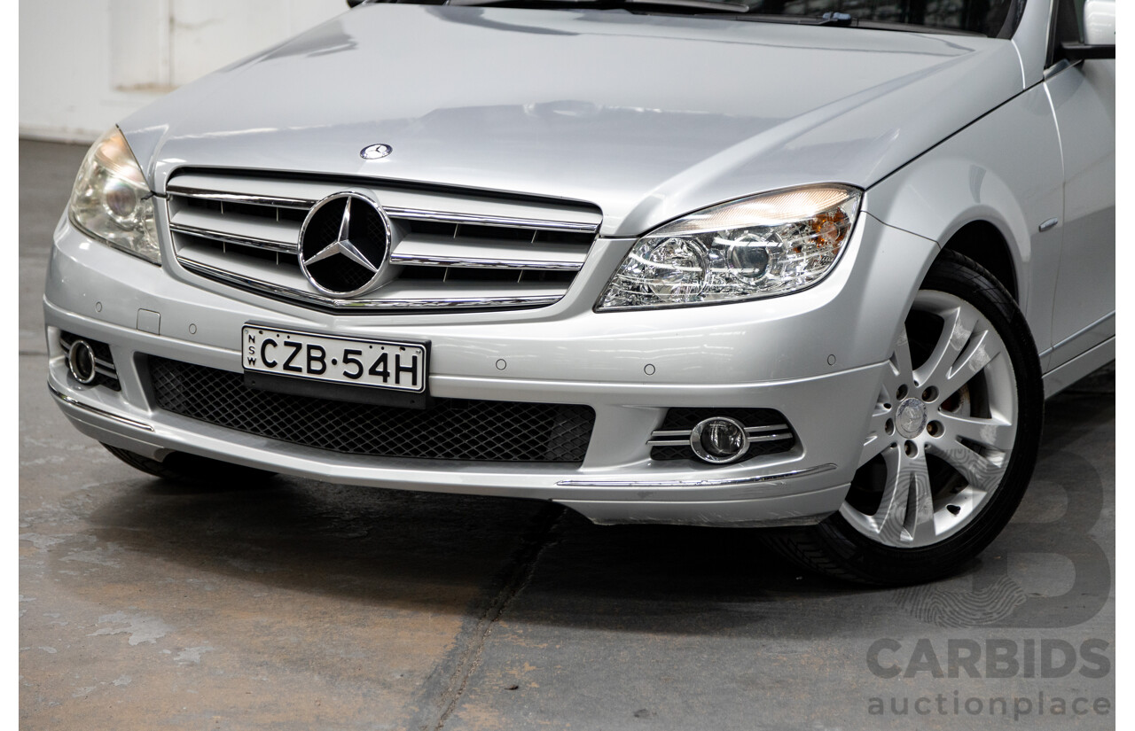 8/2009 Mercedes Benz C200 Kompressor Avantgarde W204 4d Sedan Iridium Silver Metallic Supercharged 1.8L