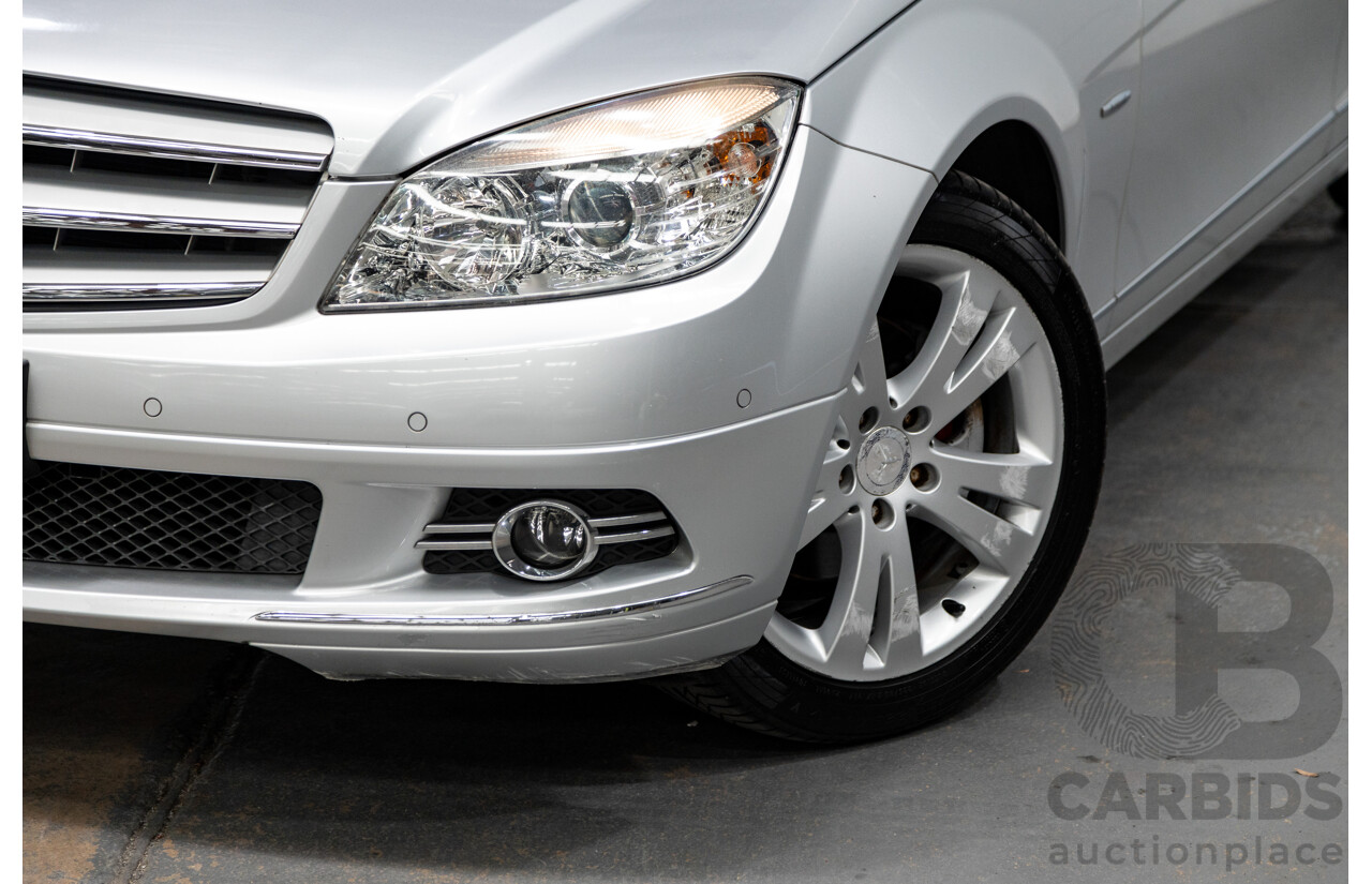 8/2009 Mercedes Benz C200 Kompressor Avantgarde W204 4d Sedan Iridium Silver Metallic Supercharged 1.8L