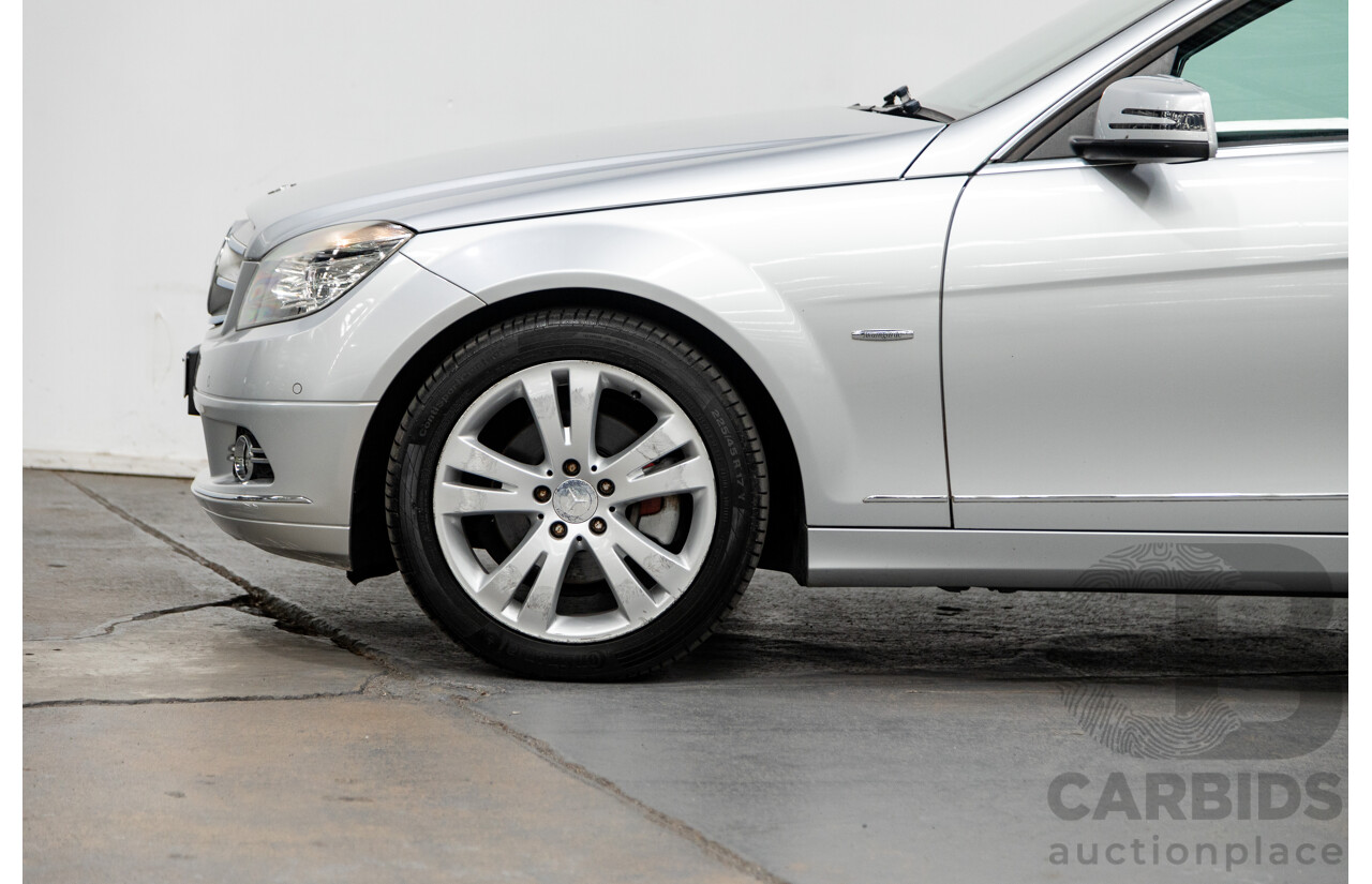 8/2009 Mercedes Benz C200 Kompressor Avantgarde W204 4d Sedan Iridium Silver Metallic Supercharged 1.8L