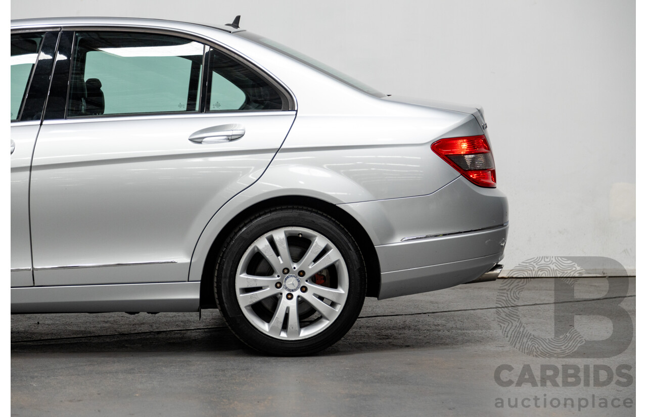 8/2009 Mercedes Benz C200 Kompressor Avantgarde W204 4d Sedan Iridium Silver Metallic Supercharged 1.8L