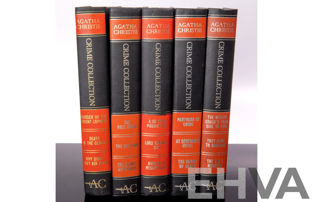 Five Volumes, Agatha Christie Crime Collection, Hamlyn, London, 1970, Hardcovers