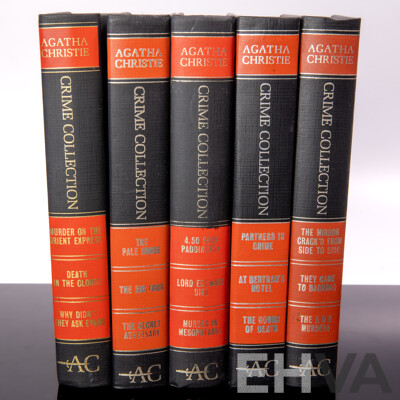 Five Volumes, Agatha Christie Crime Collection, Hamlyn, London, 1970, Hardcovers
