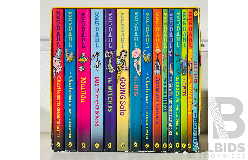 the Worlds Number 1 Story Teller Roald Dahl Collection, Puffin Books, 2013, 15 Volume Set in Slip Case