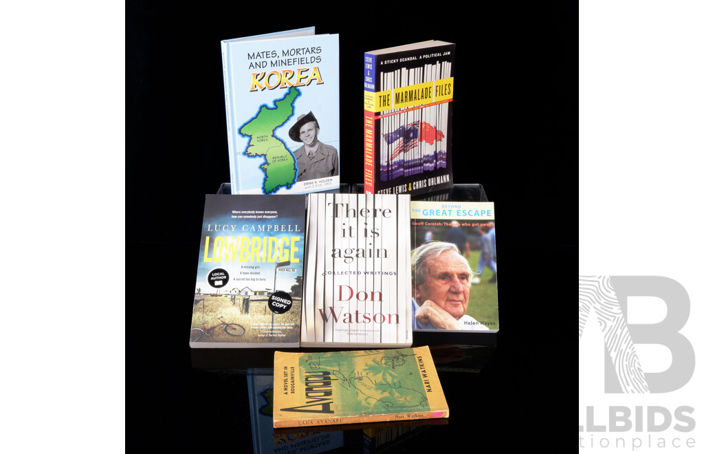 Collection Six Books Signed by the Authors Including Beyond the Great Escape,  Avanapu, Mates Mortars and Minefields Korea and More