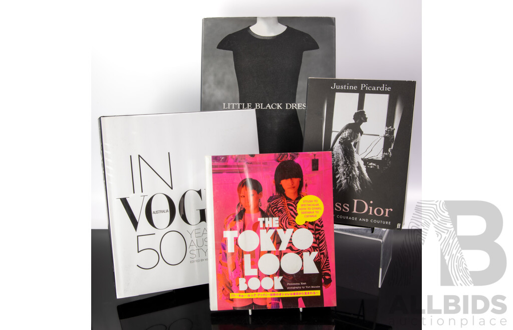 Collection Four Books Regarding Fashion Comprising Miss Doir by J Picardie, Little Black Dress by a L Talley, in Vogue Australia 50 Years of Australian Style & the Tokyo Look Book
