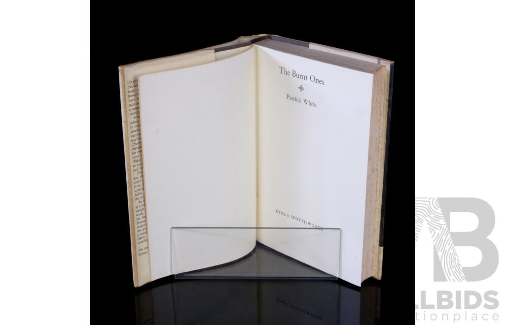 First Edition, The Burnt Ones, Patrick White, Eyre & Spottiswoode, 1978, Hardcover with Dust Jacket Designed by Sidney Nolan